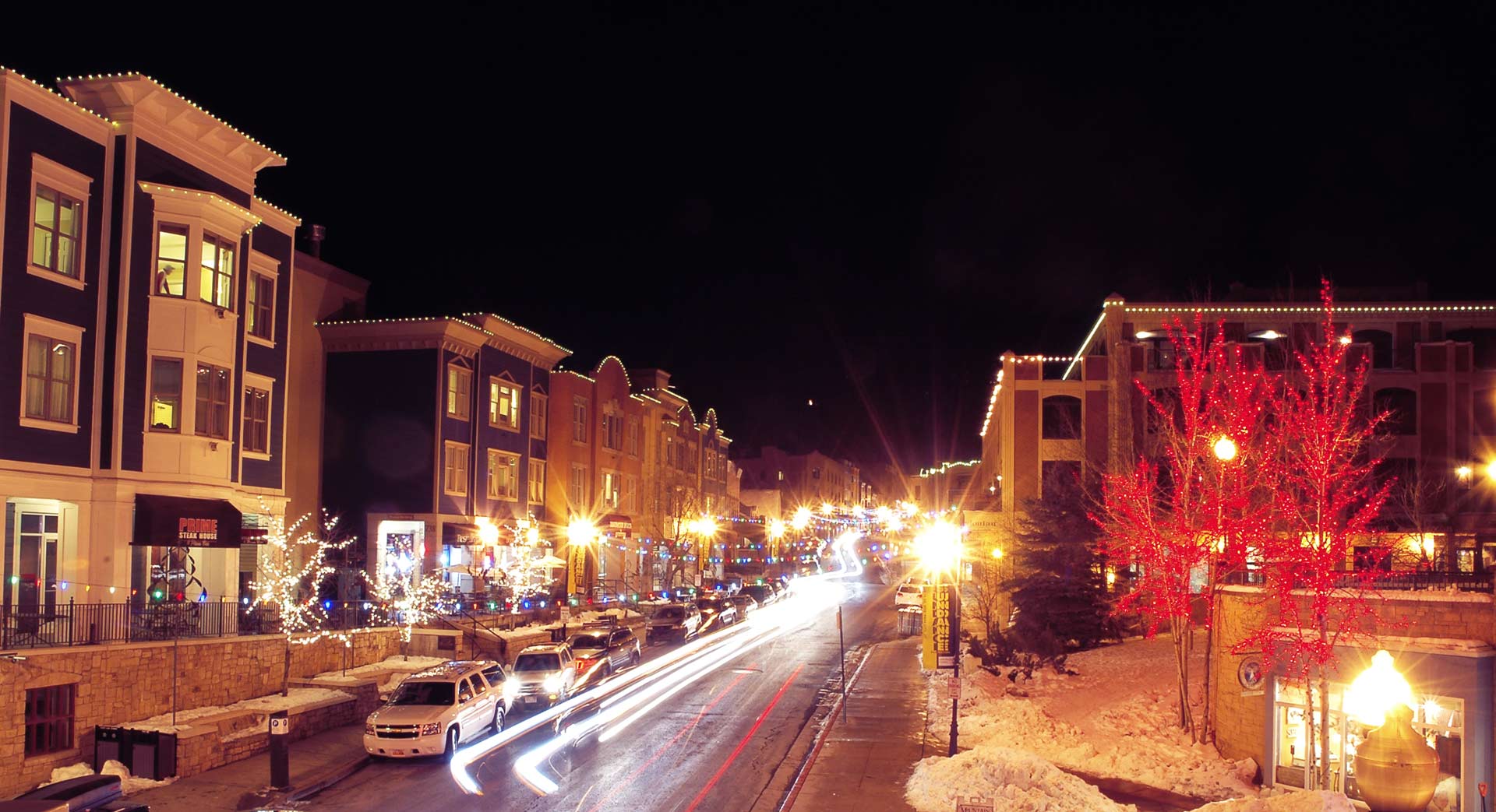 Park City Transportation Night Traffic.